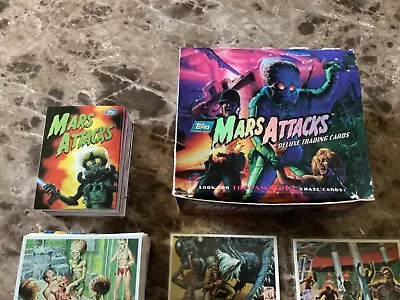  1994 Mars Attacks Trading Card Set 100 +159 Card Lot 5 First Day 1 Matrix &Box  • $65