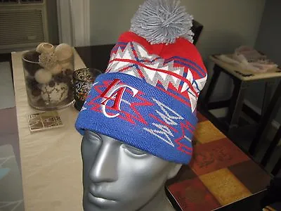 Bulk Lot Of 10 Mitchell & Ness La Clippers Tribal Knit Pom Beanie Nba Nwt • $79.99