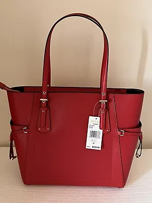 Michael Kors Voyager East West Mk Signature Tote Shoulder Bag - Flame Red • $137.99