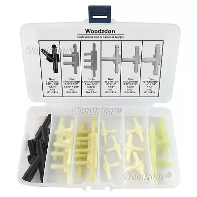 $11.88 • Buy 18 Pcs Vacuum Line Connector Assortment In Plastic Hose Kit For GM For Chrysler