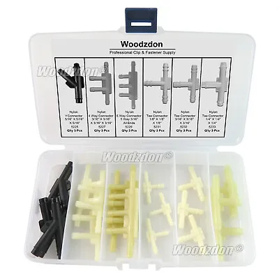 18 Pcs Vacuum Line Connector Assortment In Plastic Hose Kit For GM For Chrysler • $10.83