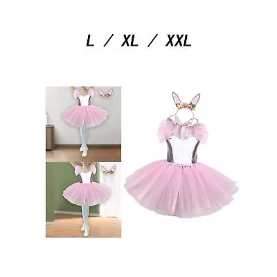 Girl Easter Bunny Tutu Dress Dressing Up Cosplay Props Cute Rabbit Ears Hairband • £18.42