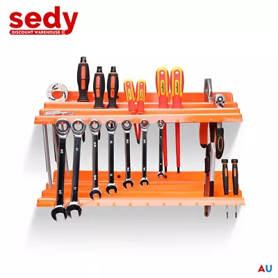 2Pc Tool Storage Holder Wall Mounted Tray Organizer Rack For Wrench Screwdriver • $18.99