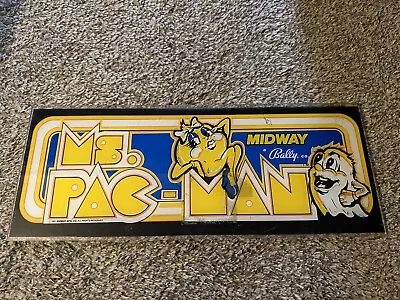 Original Vintage Ms Pac-Man Arcade Sign Marquee 1980s Video Game Midway A Bally • $79.99