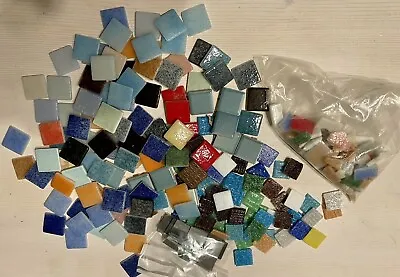 MOSAIC TESSERAE GLASS And CERAMIC TILES - OVER 100 - CRAFT - MIXED COLOURS • £9.99