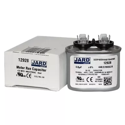 MARS/JARD 12928 4 MFD 440v OVAL MOTOR RUN CAPACITOR • $4.25