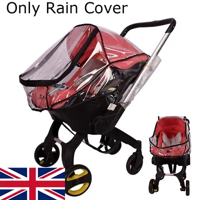 Baby Car Seat Carrier Rain Cover For Doona Baby Stroller Transparent Travel Car • £8.45