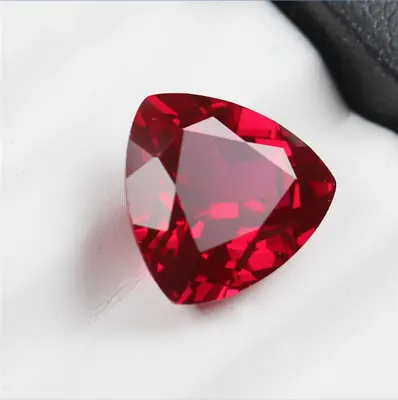 Top Quality Trillion Cut Pigeon Blood Red Ruby Lab-Created Loose Gemstone 1pcs • $9.99