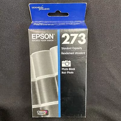Epson 273 Photo Black Ink Cartridge T273120 New • $8.25