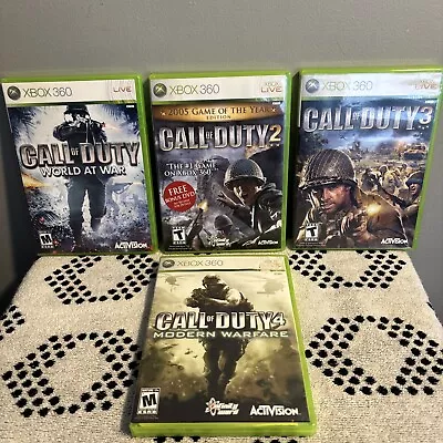 Xbox 360 Live Call Of Duty Game Bundle 4 Games With Original Cases And Manuals • $10