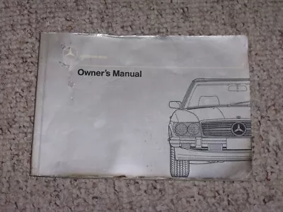 1989 Mercedes Benz 560SL Owner Operator User Manual 5.6L Convertible Roadster • $195.45