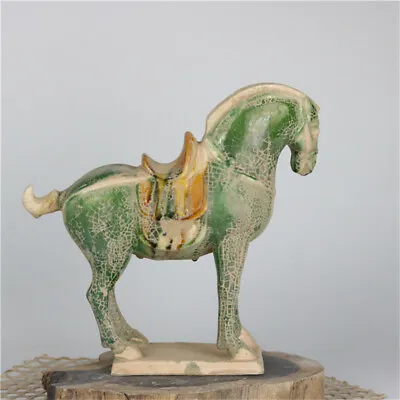 £54.32 • Buy Chinese Ceramics Tri-Color Glazed Pottery Tang Dynasty War-horse Statue 20CM 