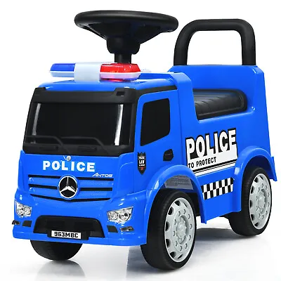 Honeyjoy Kids Ride On Push Police Car Licensed Mercedes Benz Push And Ride Racer • $64.59