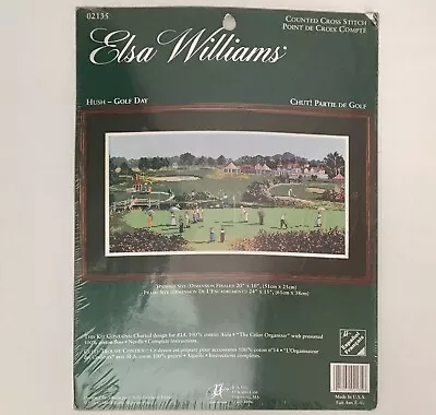 Elsa Williams Hush-Golf Day Counted Cross Stitch Kit 02135 New Never Opened • $19.99