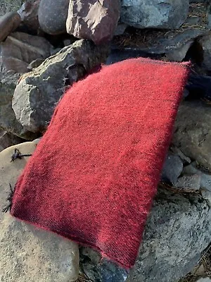 Handmade Himalayan Soft Yak Wool Scarf From Nepal - Red Black • $25