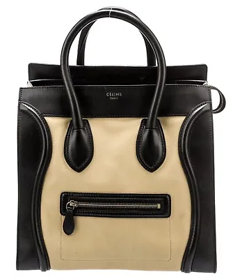Celine Tri Color Luggage Mini Bag Black Yellow White • $799
