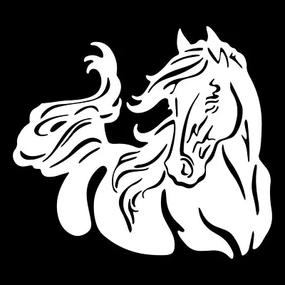 Horse White Graphic Vinyl Decal Car Truck Windows Laptop Notebook • $4.24