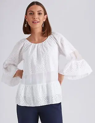 $23.81 • Buy Noni B Tiered Broderie Top Womens Clothing  Tops Tunic