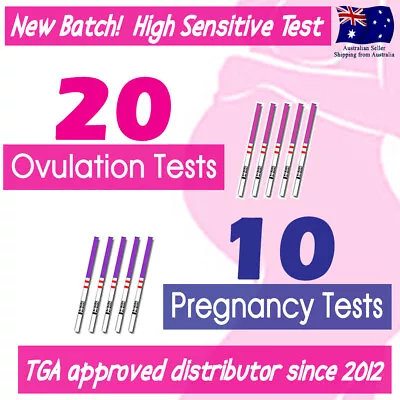 20 Ovulation LH Test Strip 10 Pregnancy HCG Test Strips Fertility OPK Value Kit  • $12.99