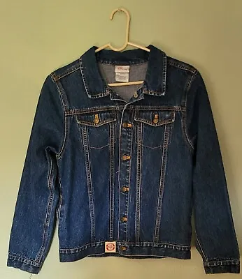 Vintage Mickey Mouse Denim Jean Jacket Girls Size L 10/12 • $9.99