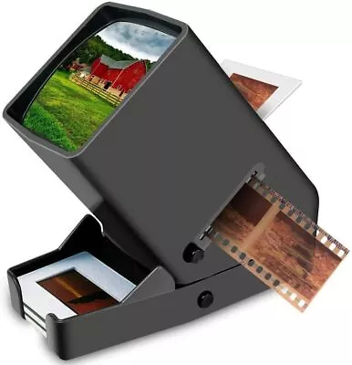 35mm Slide Viewer 3X Magnification And Desk Top LED Lighted Illuminated Viewing • $54.99