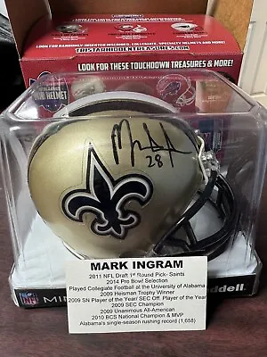  New Orleans Saints Signed Mini Helmet Signed By Mark Ingram • $80
