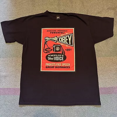 Vintage Obey Propaganda Frank Shepard Fairey Amplify Your Voice Size Large • $4