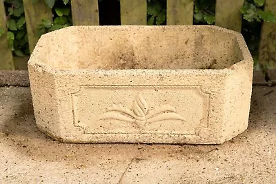 Vintage Cotswold Studios Weathered Concrete / Stone Trough Planter Pot (OCTO1) • £30