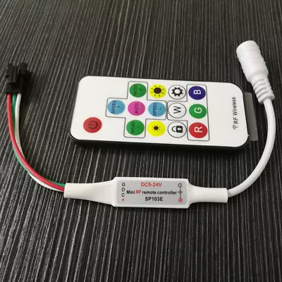 SP103E Mini-RF Wireless Remote Controller For LED Strip WS2811 WS2812B DC5-24V • $13.01