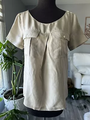 J Crew Women 100% Silk Blouse Shirt Top Size Us 2 EUC • $9.99