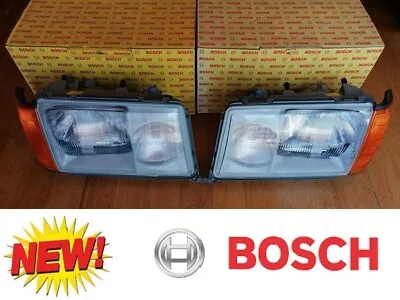 ✈ NEW NOS Mercedes W124  Euro Headlights + Signal Lights L + R  Bosch NEW  NOS ✈ • $1499