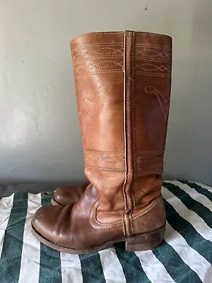 Vintage Frye Campus Boots Womens 7 Chunky Marbled Camel RARE With Small Flaw • $298