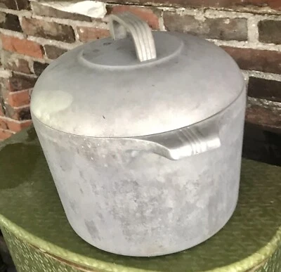 $80 • Buy Vintage Wagner Ware Magnalite 4738 Deep Stock Pot Cast Aluminum W/ Lid
