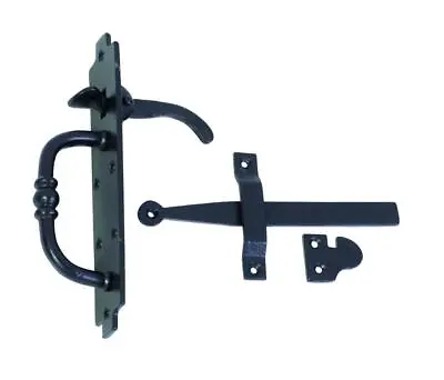 Black Cast Iron Gate Or Barn Door Latchsuffolk Latchthumb Operated TH1916 • $39.60