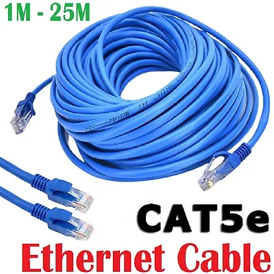 $6.99 • Buy Ethernet Cable Fast LAN Network Cable Router Data Internet Extension Patch Lead
