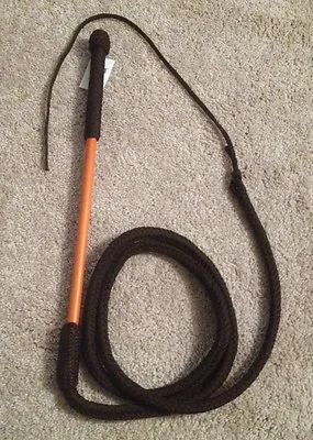 8 Ft Bullwhip Bull Whip Australian Style Indiana Jones Rodeo Easy Crack Braided • $20