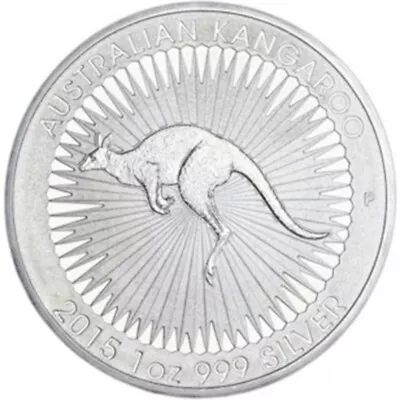 1 Oz 9999 Fine Silver Perth Mint 2015 Australian Kangaroo Bullion Coin New Pouch • $69.95
