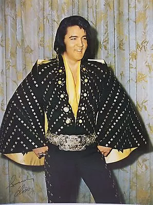 Elvis Presley 1970's Colored 11x14 Promo Stock Card Photo  The King Of Rock  • $14.99