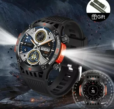 Smart Watch For Men Military Watch Touch With LED Flashlight 1.45  HD Outdoor  • $34.99