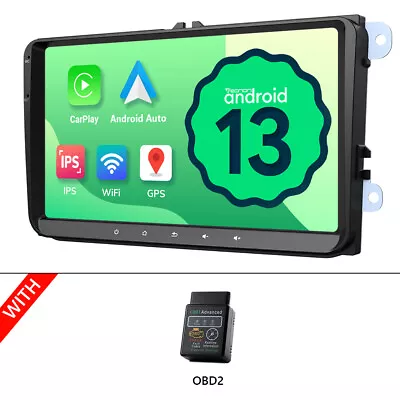 OBD+VWA13 Android 13 9  IPS Car Play Stereo Radio For VW Passat B6 Golf 6 Tiguan • $209.89