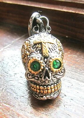Day Of The Dead Mexican May Day Celebration Stainless Steel Gold Pendant Jewelry • $30