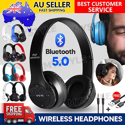 Noise Cancelling Wireless Headphones Bluetooth 5 Earphone Headset With Mic Hot • $14.95