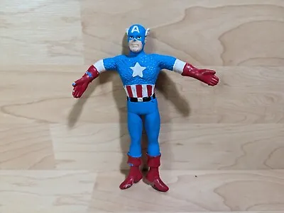 Vintage Captain America 1989 Marvel Just Toys Bend'Ems Action Figure • $12.75