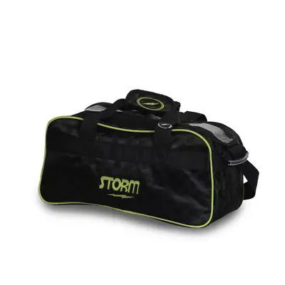 Storm 2 Ball Double Tote Checkered Black Lime Bowling Bag • $44.95