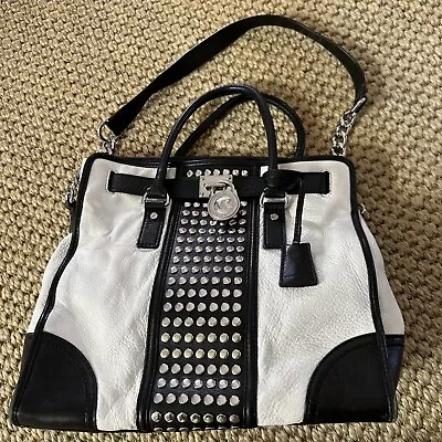 Michael Kors Hamilton Studded Color Block Satchel Bag W/ L Ock And Key • $80