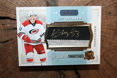 2014-15 Upper Deck The Cup Jeff Skinner Scripted Swatches Hockey Card 3/35 • $39.50