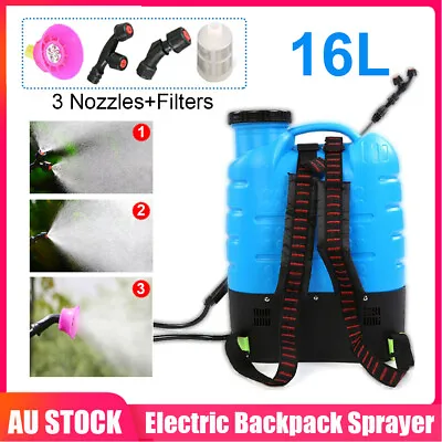 $71.88 • Buy 16L Electric Weed Backpack Sprayer Rechargeable Battery Farm Garden Pump Spray