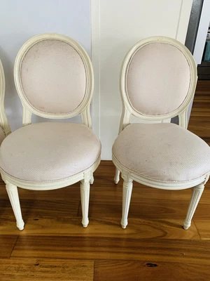 $105 • Buy 6 X French Provencial Chairs In Off White Beige - High Quality