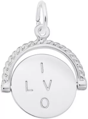 14K White Gold I Love You Spinner Charm By Rembrandt • $475