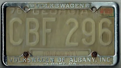 SUPER RARE Volkswagen Of Albany Georgia Vintage VW Dealer License Plate Frame • $228